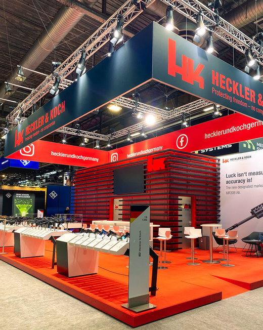 Heckler & Koch Messestand auf der Eurosatory in Paris